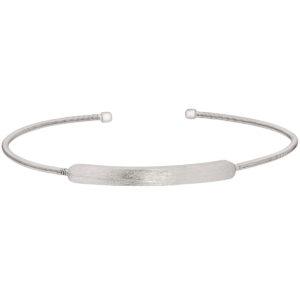 Neustaedter's Fine Jewelry in St. Louis is now offering Rhodium Finish Sterling Silver Cable Cuff Bracelet with Name Plate