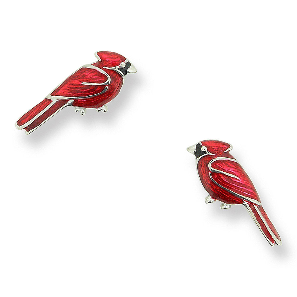 Sterling Silver Cardinal Bird Stud Earrings-Red - Neustaedter's Fine  Jewelry St. Louis